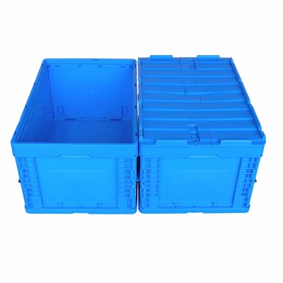 hard folding reusable divided plastic moving shipping storage box container boxes for food and vegetable